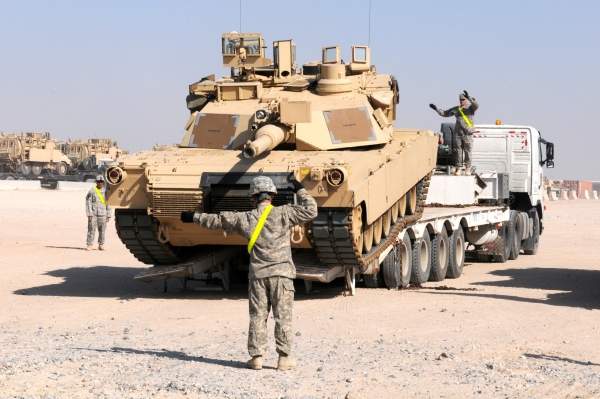 The M1A1 tank incorporates steel-encased depleted uranium armour