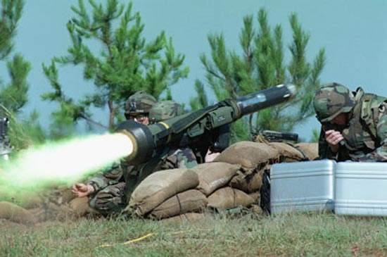 The Javelin anti-tank missile has a range of 2,500m.