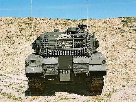 The new fire control system has advanced features including the capability to acquire and lock onto moving targets, even airborne helicopters, while the tank itself is on the move.
