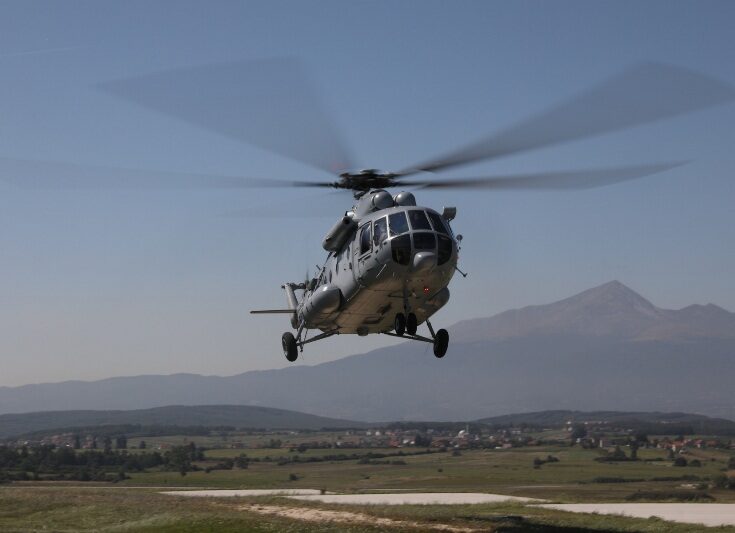 Kosovo Task Force Aviation performs multi-aircraft training operation