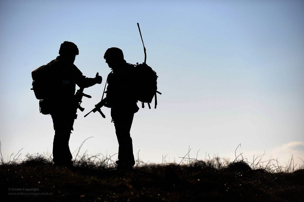 Soldiers on Salisbury Plain During Training Exercise