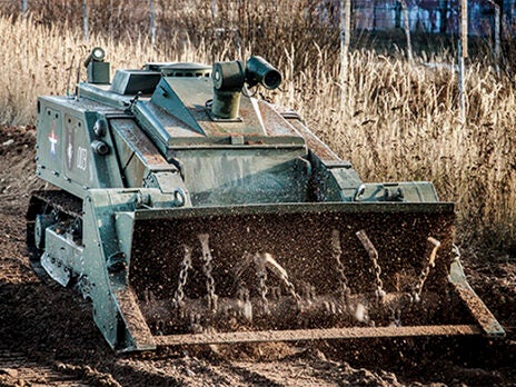 Russia’s CMD troops receive Uran-6 mine-clearing robotic vehicle