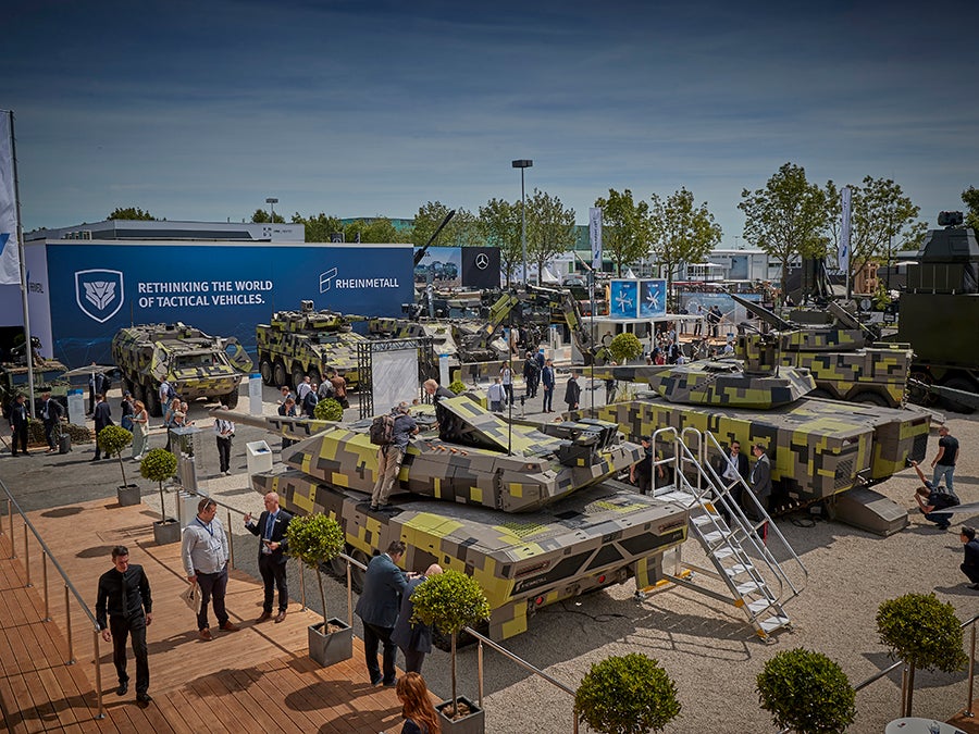 Armoured vehicles on display at Eurosatory