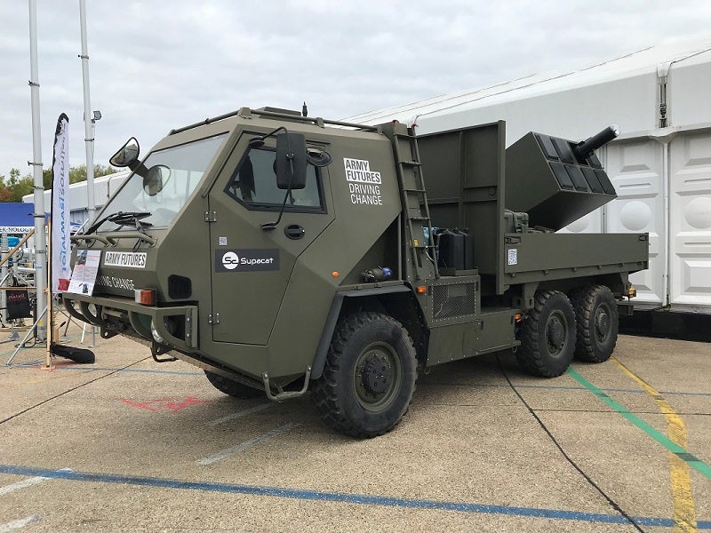 A Brimstone missile launcher has been installed to an HMT 600 vehicle to create an effective ling-range fires capability
