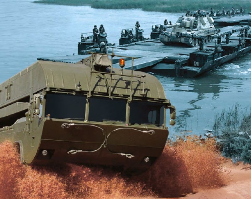 Amphibious bridging and ferrying system M3